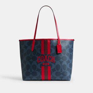 City Tote Bag In Signature Canvas With Coach Graphic